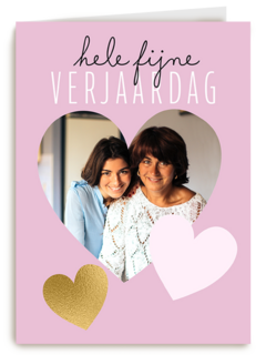 verjaardag kaart foto stijlvol hele fijne verjaardag