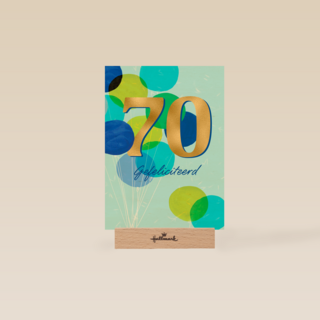 Verjaardagskaart 70 met ballonnen