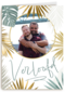 Fotokaart verloofd stijlvol plantendesign