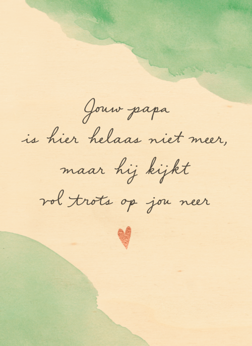 vaderdag kaart herinnering jouw papa kijkt trots op je neer