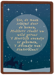 sinterklaaskaart gedicht maan schijnt door de bomen