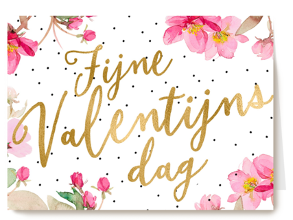 Valentijnskaart Romantisch fijne Valentijnsdag