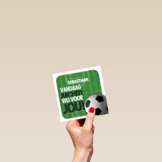 vandaag juichen wij voor jou voetbal