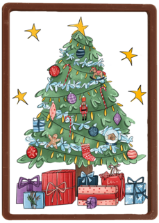 kerstkaart hip kerstboom getekend matia studio