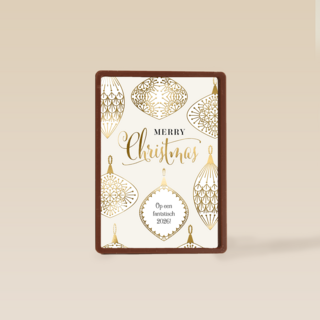 Merry Christmas gouden kersthangers