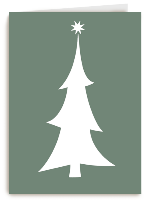 hallmark kerstkaart met kerstboom