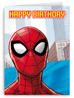 Spiderman verjaardagskaart Happy Birthday