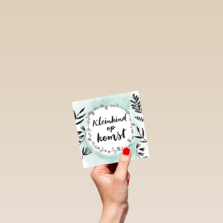 botanical kaart kleinkind op komst jongen
