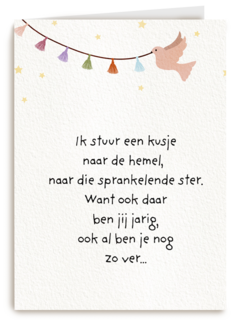 condoleancekaart met duif en slinger
