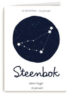 sterrenbeeld kaart steenbok aanpasbare tekst