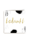 bedankt kaart zakelijk zwart wit gouden letters