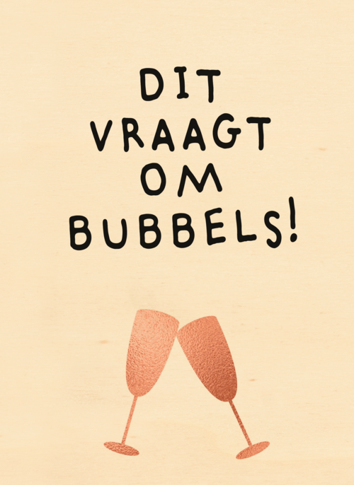 Felicitatie kaart man vrouw dit vraagt om bubbels