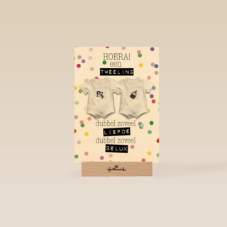 hoera dubbel zoveel liefde en geluk