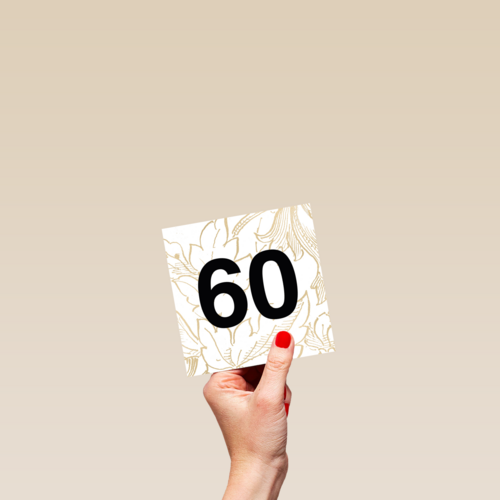 60 op gouden bladeren