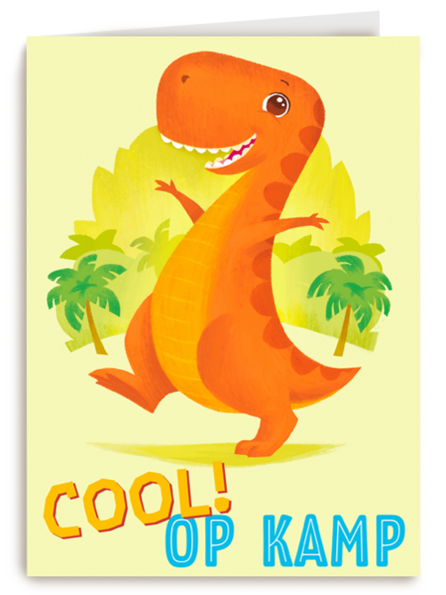 op kamp kaart dinosaurus