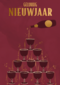 nieuwjaarskaart met champagnetoren
