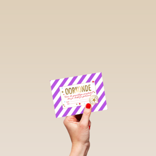 Oorkonde geweldige prestatie