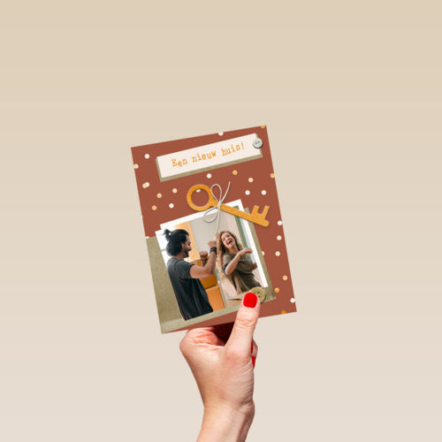 verhuisd fotokaart een nieuw huis