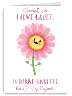 moederdag kaart klassiek alvast een lieve groet