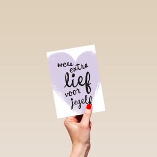 sterktekaart wees extra lief voor jezelf