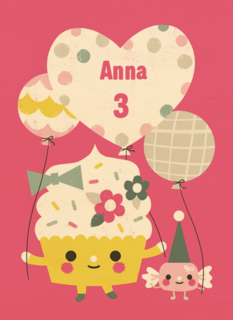 cupcake met ballon