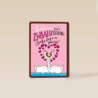 trouwkaart een zwaanzinnig leuke dag gewenst