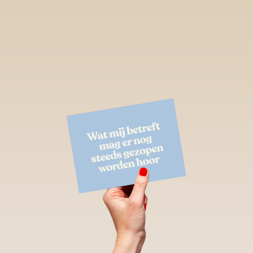Gezakt kaart er mag nog steeds gezopen worden hoor