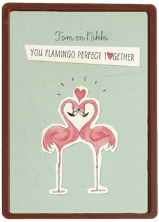 huwelijk kaarten you flamingo perfect together
