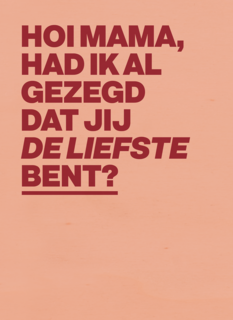 moederdag kaart hip de liefste