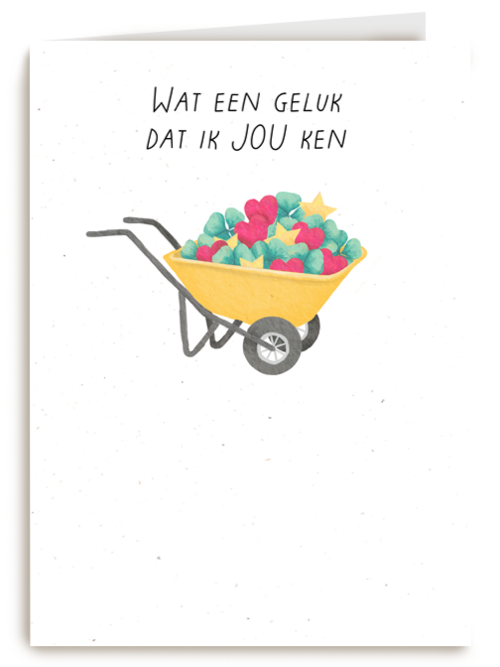 Liefde kaart wat een geluk dat ik jou ken