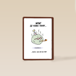 Verjaardagskaart 50 grappig old fart