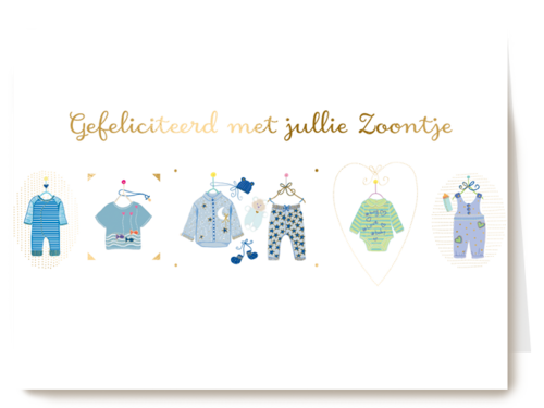 geboorte felicitatie kaart zoon turnowksy