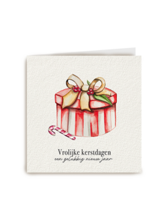 Vrolijke kerstdagen cadeau strik
