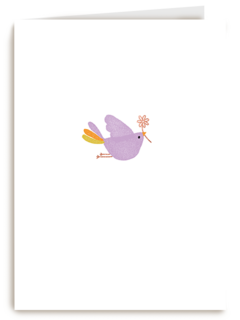 Sterktekaart vogel met bloem