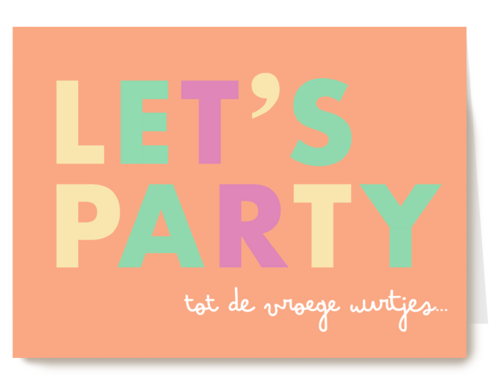 Nieuwjaar kaart lets party tot de vroege uurtjes
