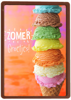 gekleurd ijsje zomer groetjes