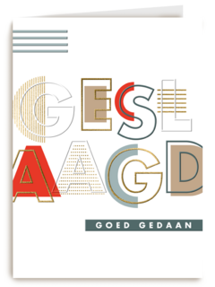 Geslaagd kaart stijlvol goed gedaan