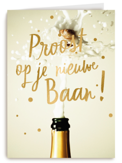 nieuwe baan kaart proost op je nieuwe baan