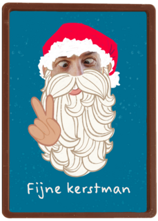 grappige fotokerstkaart met kerstman