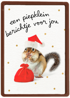 Kerstkaart hart onder de riem Een piepklein berichtje voor jou