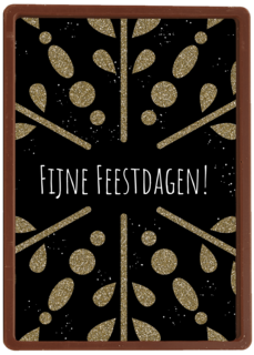 zakelijke kerstkaart met gouden ijskristal