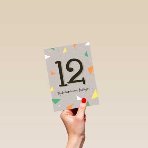 Verjaardagskaart tiener jongen 12