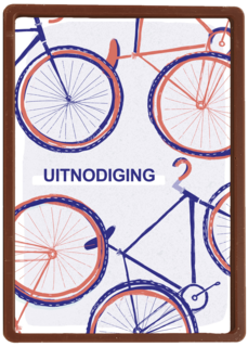 uitnodiging met fietsen