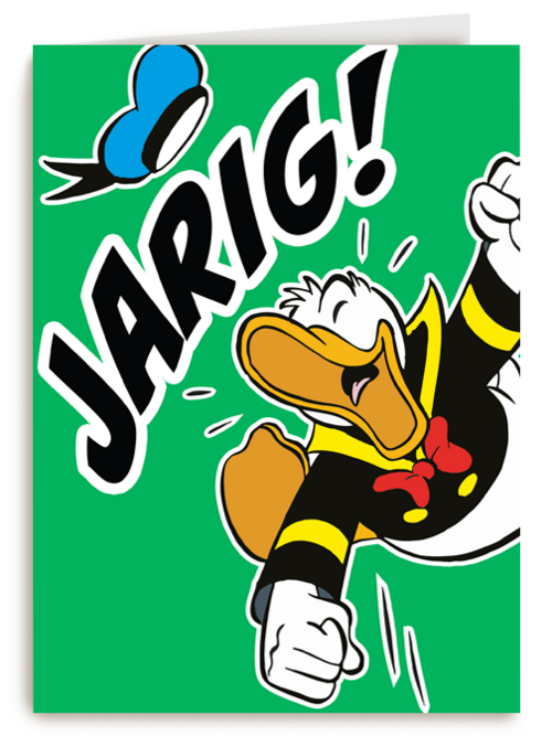 Verjaardagskaart Donald Duck jarig