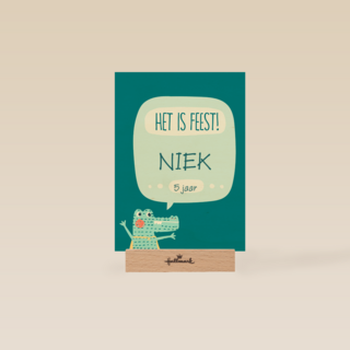 een feestelijke krokodil