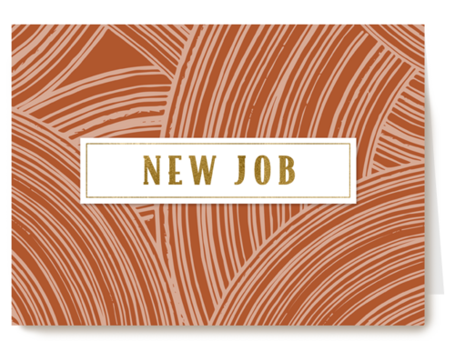 nieuwe baan kaart new job rood
