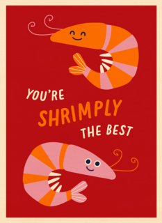 Compliment kaart you are shrimply the best