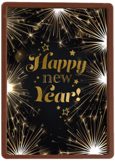 Nieuwjaar Happy New Year zwart