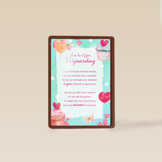 Verjaardagskaart vrouw Cupcakes More than words