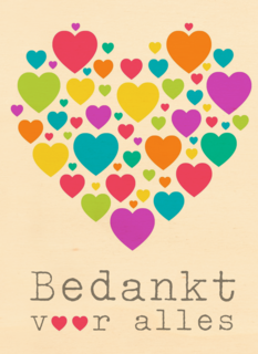 hart van gekleurde hartjes